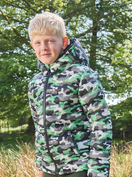 Mountain Warehouse Green Kids Seasons Printed Water Resistant Padded Jacket (N18241) | AED93