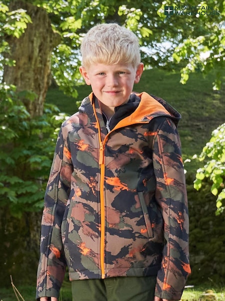مموه - Mountain Warehouse Exodus Kids Printed Water-Resistant Softshell Jacket (N18254) | ‏140 د.إ.‏