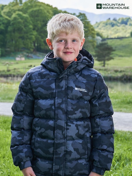 Mountain Warehouse Navy Blue Kids Printed Snow Jacket (N18257) | €74