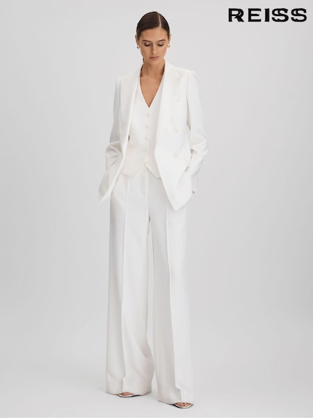 Reiss Sienna Crepe Wide Leg Suit Trousers (N18476) | €280