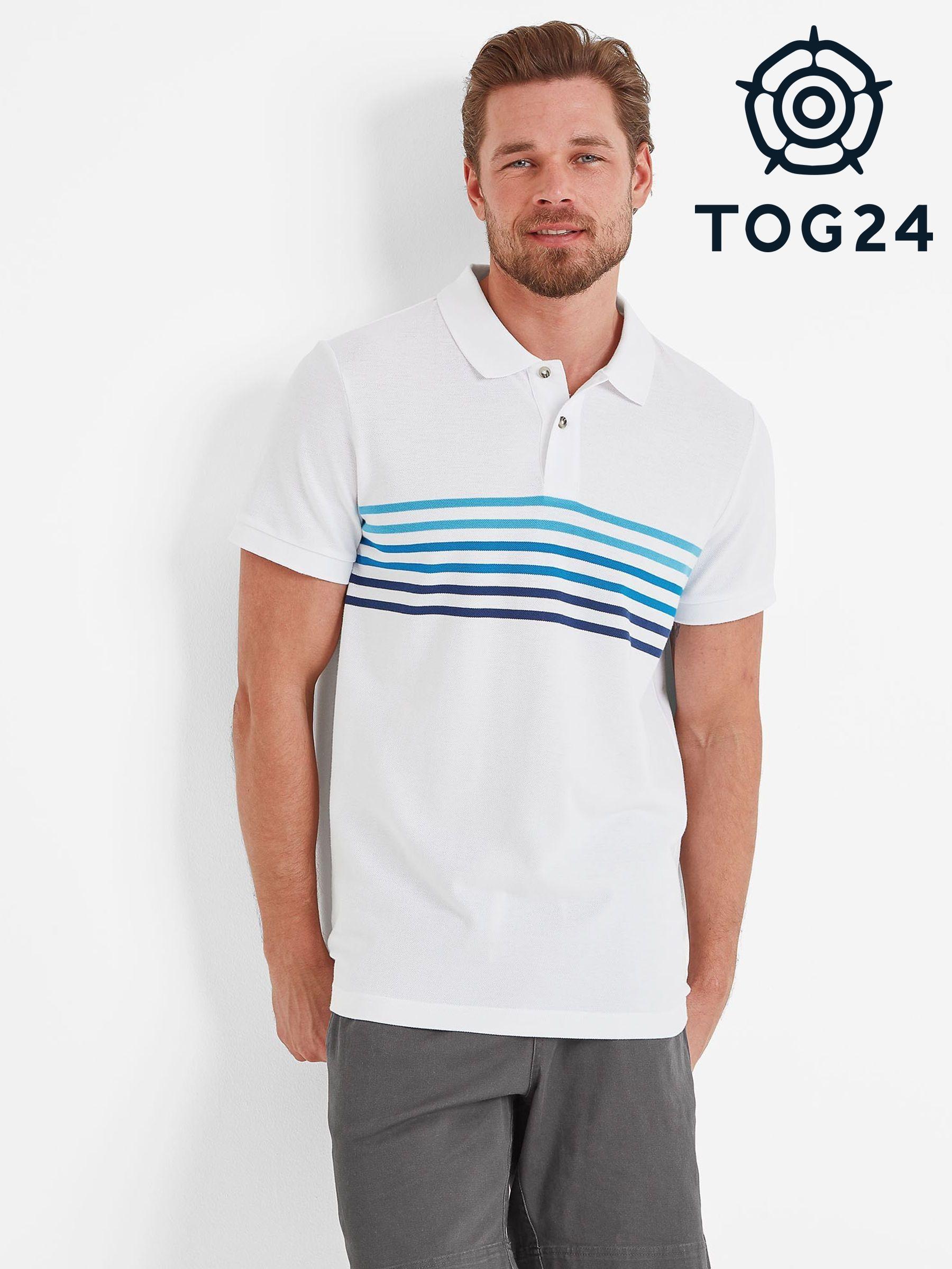 Men's Tog 24 White Stripe Casual Tops | Next Qatar