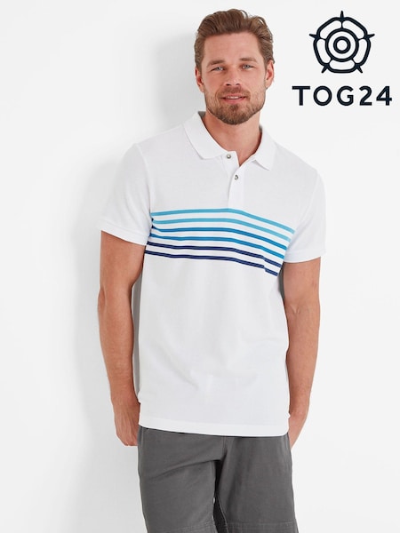 Tog 24 White 100% Cotton Bolton Polo Shirt (N18669) | 144 QAR