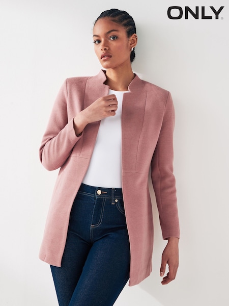 ONLY Pink Collarless Coatigan (N18845) | €31