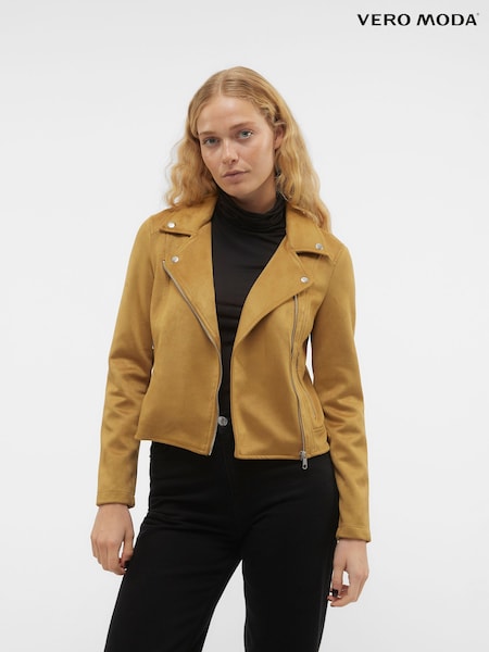VERO MODA Brown Faux Suede Jacket (N18851) | €16