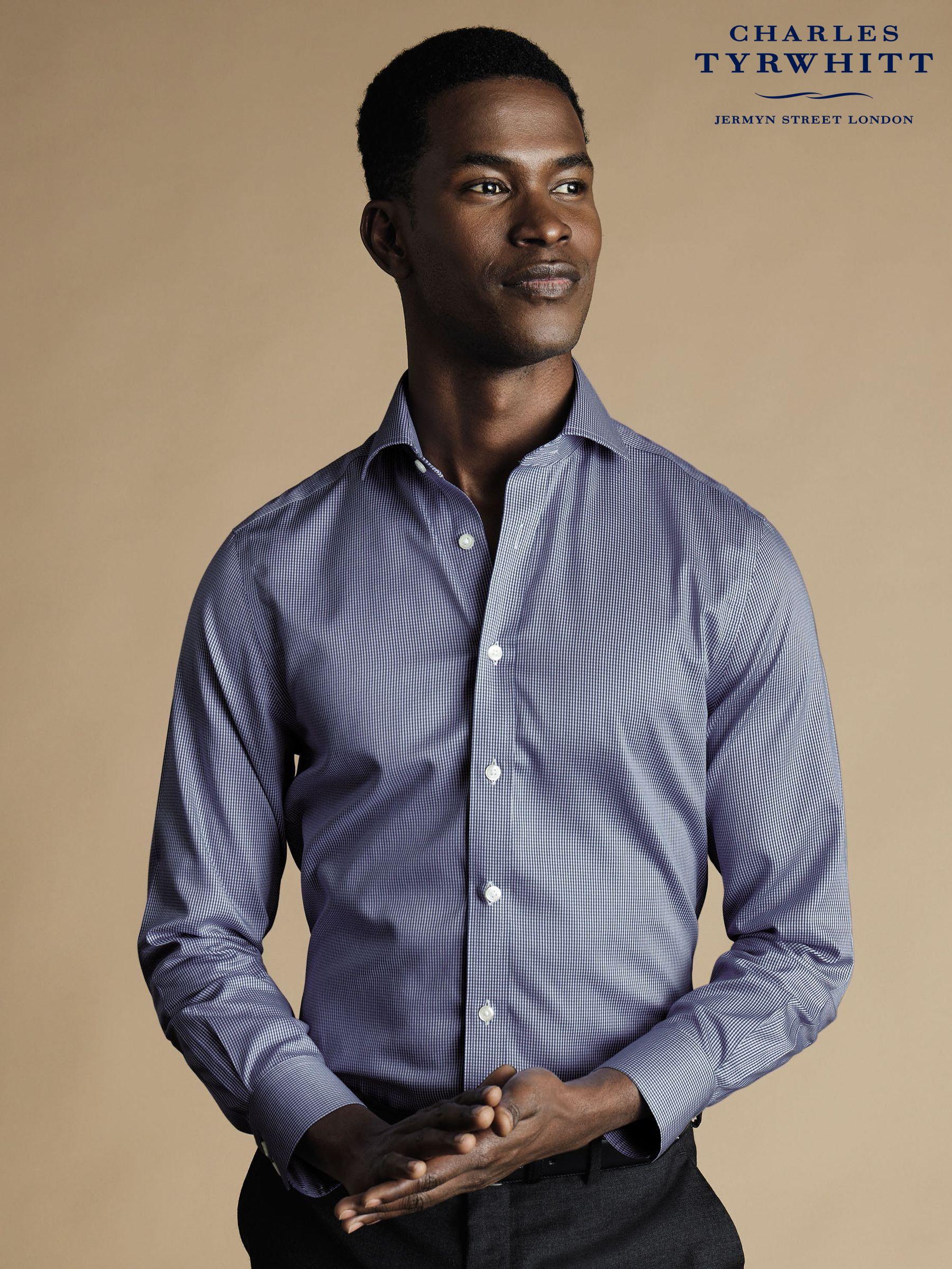 Men s Charles Tyrwhitt Blue Premium Formal Shirts Next Oman