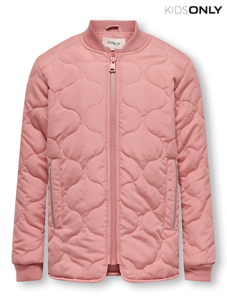 ONLY KIDS Pink Quilted Zip Up Jacket (N18892) | €24