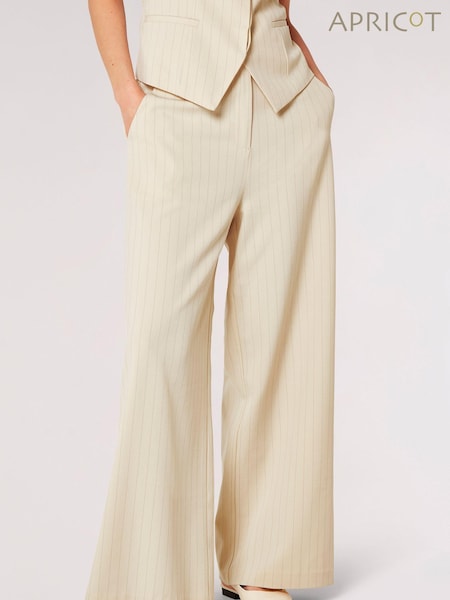 Apricot Natural Pinstripe 100% Cotton Trousers (N20018) | €25