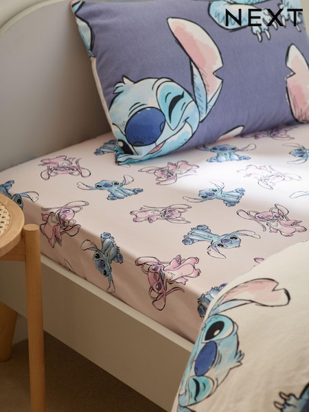 Pink Disney Lilo & Stitch 100% Cotton Fitted Sheet (N20056) | 83 QAR - 103 QAR
