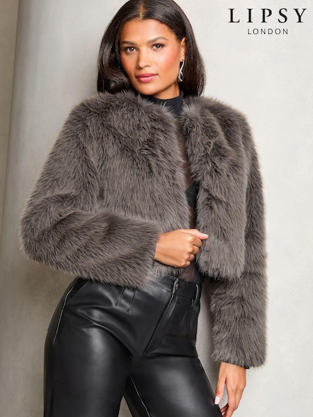 Lipsy Short Faux Fur Coat (N20123) | 353 LEI