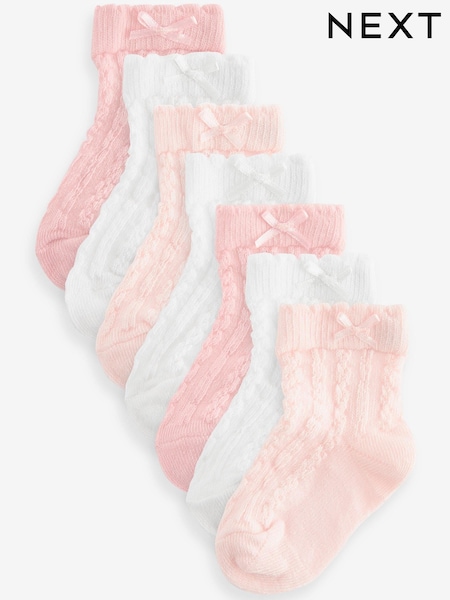 Rosa - Baby Cable Socks 7 Pack (0mths-2yrs) (N20148) | 12 €