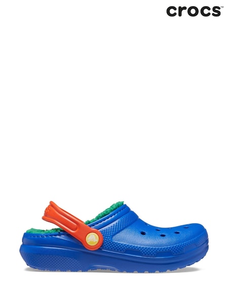 Crocs Royal Blue Toddler Classic Lined Clogs (N20367) | AED139