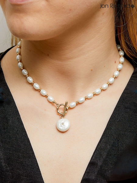 Jon Richard Gold Coin Pearl Necklace (N20415) | € 22
