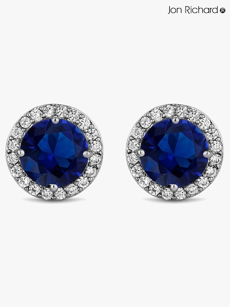 Jon Richard Silver Tone Cubic Zirconia Stud Earrings (N20482) | 99 QAR