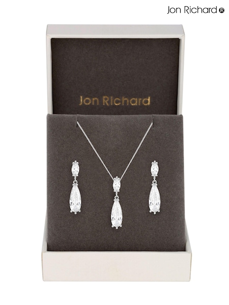 Jon Richard Cubic Zirconia Peardrop Set (N20488) | 89 LEI