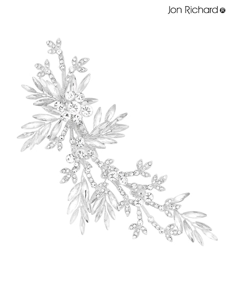 Jon Richard Silver Crystal Leaf Side Tiara (N20536) | €77