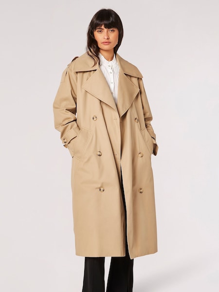 Apricot Natural Longline Trench Coat (N20630) | €54