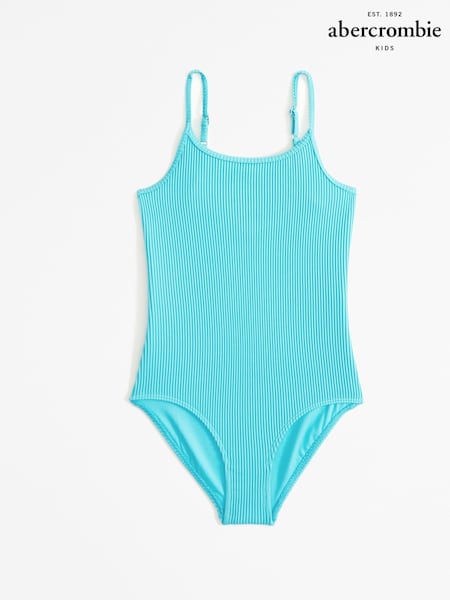 Abercrombie & Fitch Blue Ombre Ribbed Swimsuit (N20687) | 139 LEI