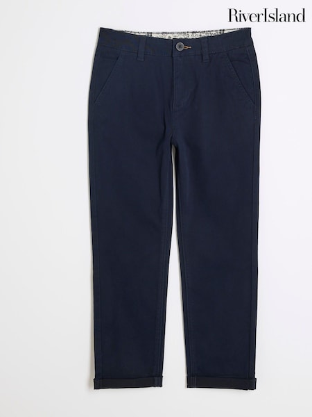 River Island Blue Boys 100% Cotton Chinos Trousers (N20807) | €12.50 - €15.50