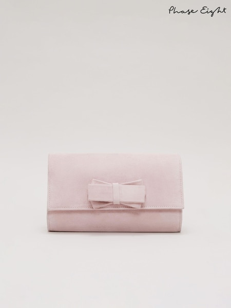 Phase Eight Pink Bow Front Clutch Bag (N20850) | LEI 559