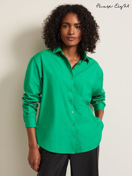 Phase Eight Green Oversized Cotton Shirt (N20856) | €50