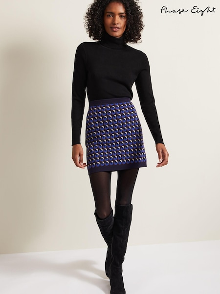 Phase Eight Black Geo Nicole Twin Set Skirt (N20862) | €43.50