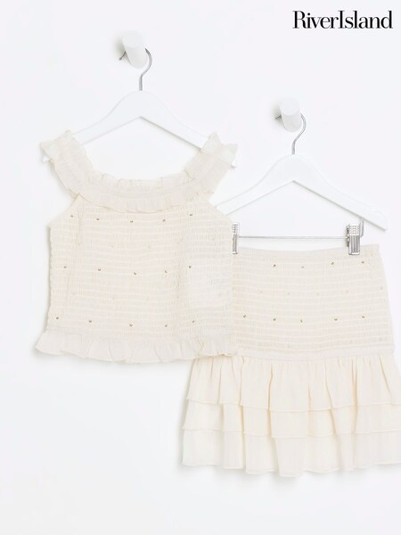 River Island Girls Shirred Embellished Set (N20875) | 89 LEI - 114 LEI