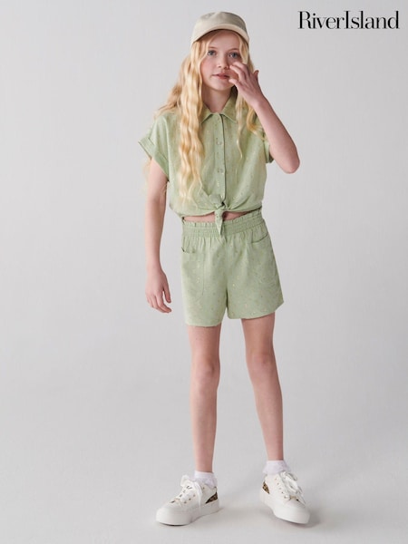 River Island Girls 100% Cotton Tie Front Set (N20911) | 104 LEI