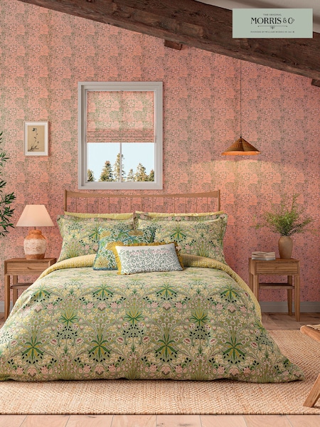 Morris & Co Green 100% Cotton Hyacinth Cover Set (N20930) | €115 - €176