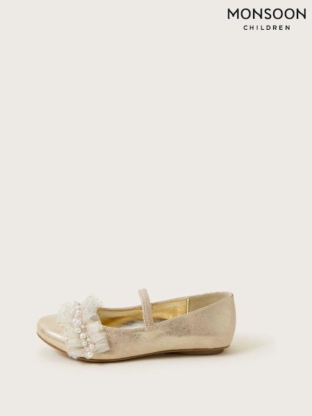 Monsoon Gold Land of Wonder Beaded Ballet Flats (N21017) | €17.50 - €20