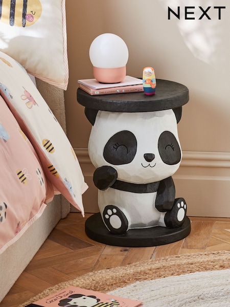 Black/White Panda Kids Bedside Table (N21030) | €160