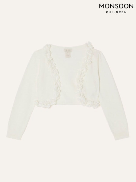 Monsoon Natural Baby 3D 100% Cotton Floral Trim Cardigan (N21031) | kr328 - kr357