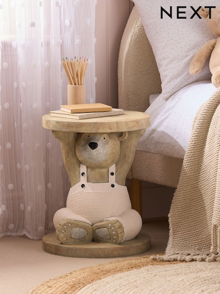 Natural Bertie Bear Kids Bedside Table (N21032) | €160
