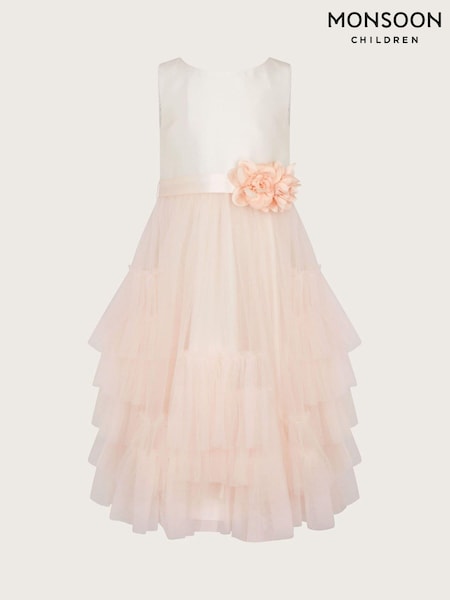 Monsoon Pink Sofia Ruffle Dress (N21037) | €34 - €40