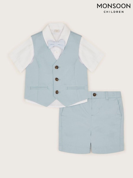 Monsoon Blue Smart 100% Cotton Shorts Set 4 Piece (N21058) | €36 - €45