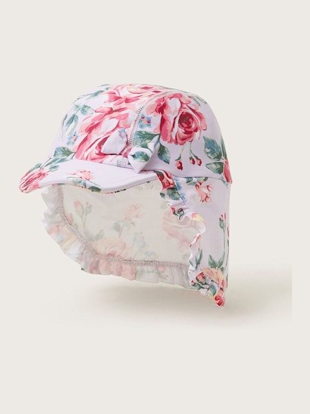 Monsoon Purple Baby Rose Floral 100% Cotton Cap (N21079) | AED34