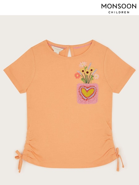 Orange - Monsoon Crochet Pocket 100% Cotton Top (N21101) | 12 € - 15 €