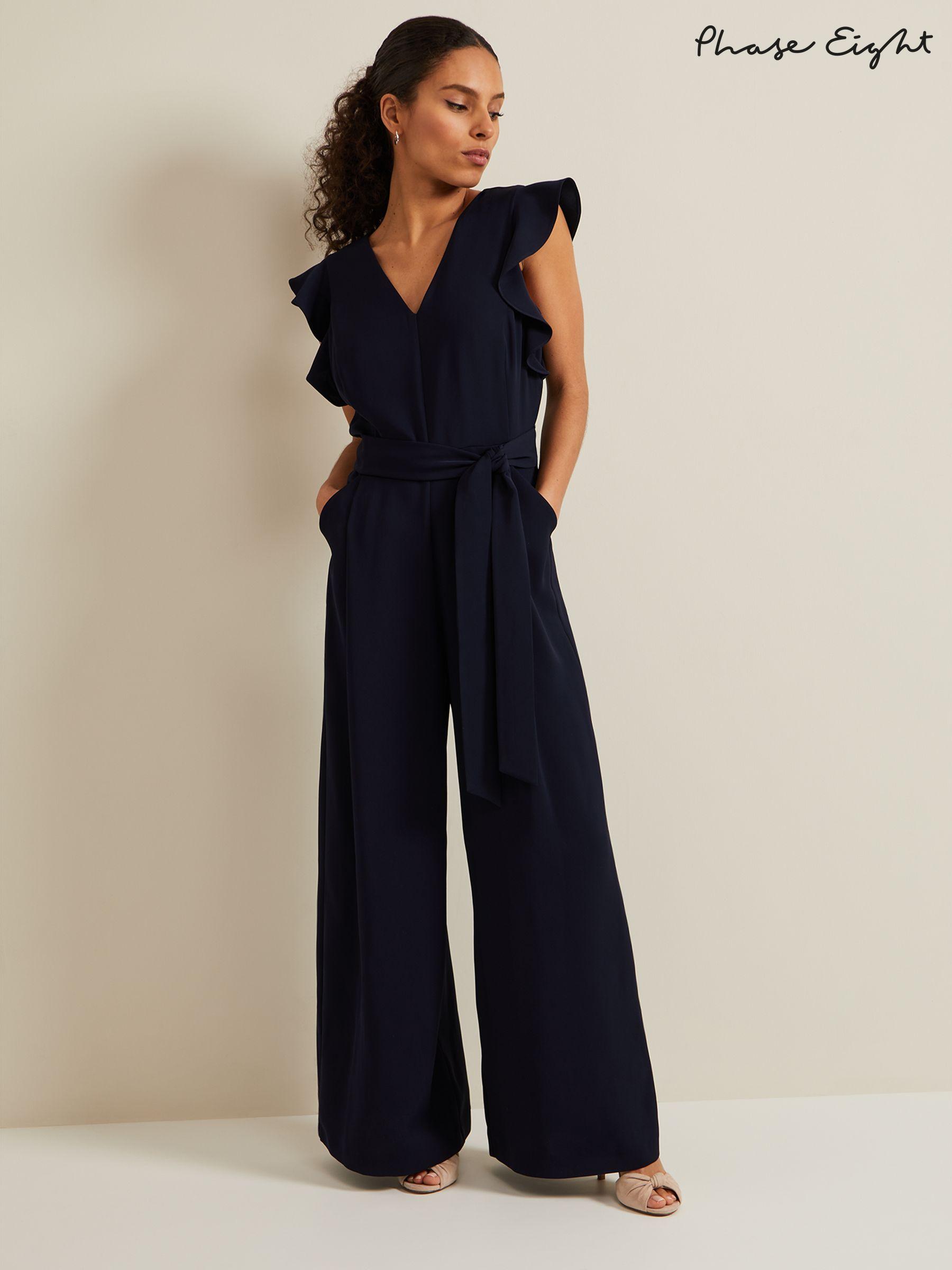 Navy blue petite jumpsuit sales
