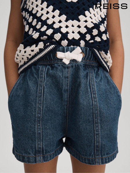 Reiss Blue Marloe 4-9 yrs Drawstring Denim Shorts (N21169) | €30