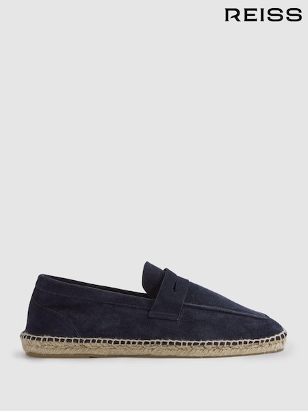 Marineblau - Reiss Cannes Espadrilles aus Veloursleder​​​​​​​ (N21216) | 196 €