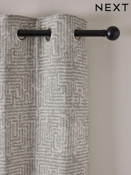 Textured Maze Jacquard Eyelet Lined Curtains (N21280) | 104 € - 219 €