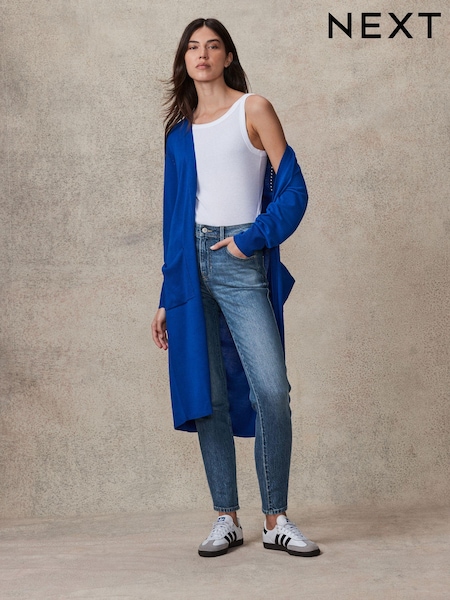 Svetlo modra - Longline Cardigan (N21292) | € 15