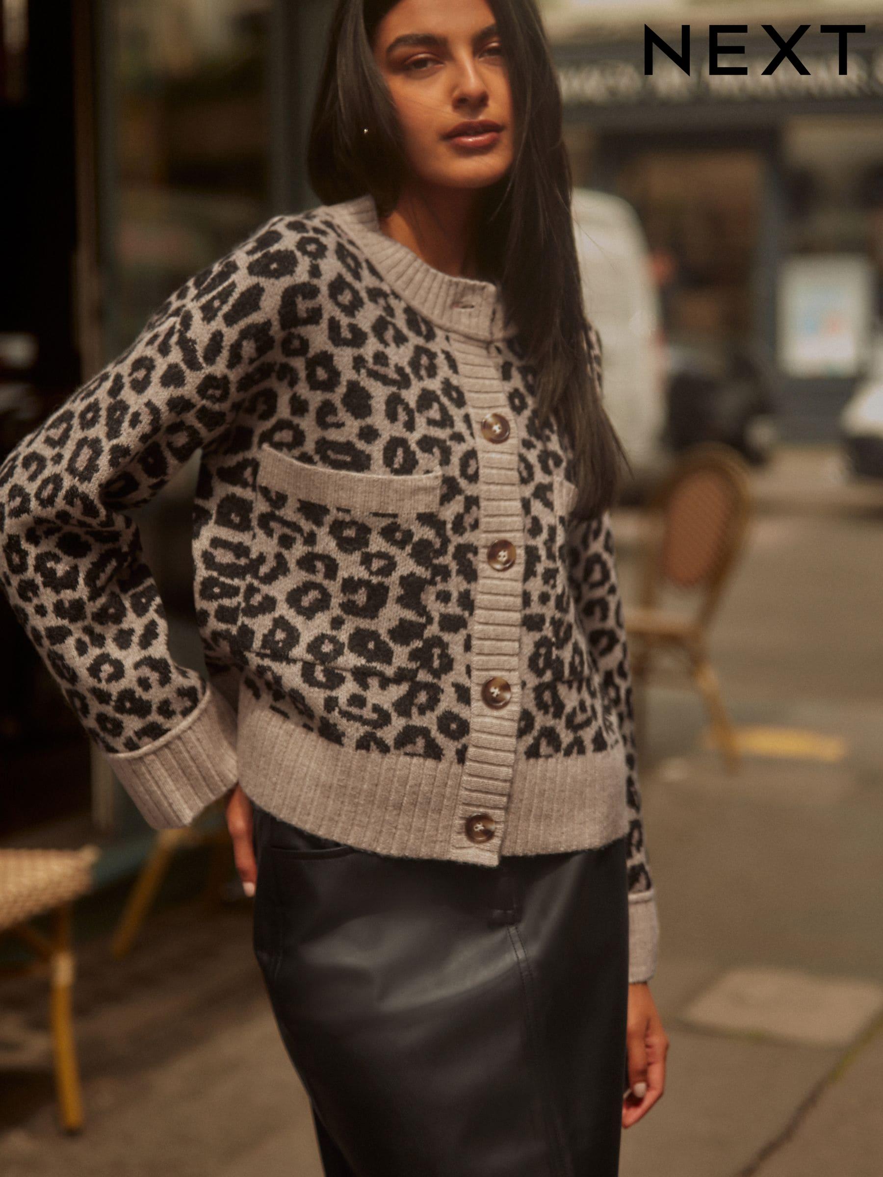 Women s Animal Print Cardigans Leopard Print Cardigans Next Australia