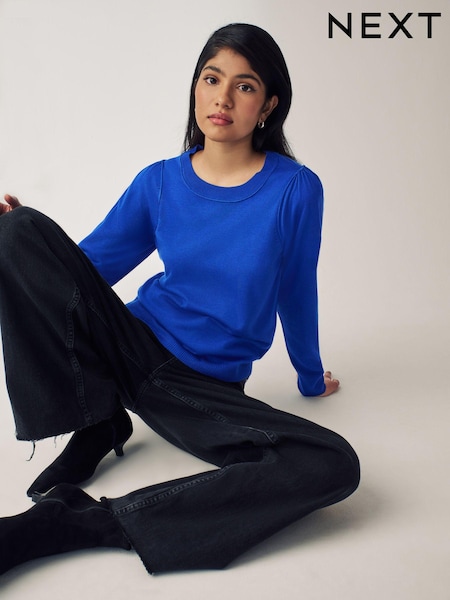 Cobalt Blue Crew Neck Long Sleeve Jumper (N21359) | €20.50