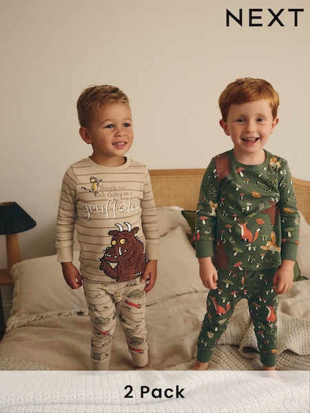 Gruffalo كريمي/كاكي - Snuggle Pyjamas 2 Pack (9mths-9yrs) (N21439) | ‏124 ر.ق. - ‏153 ر.ق.