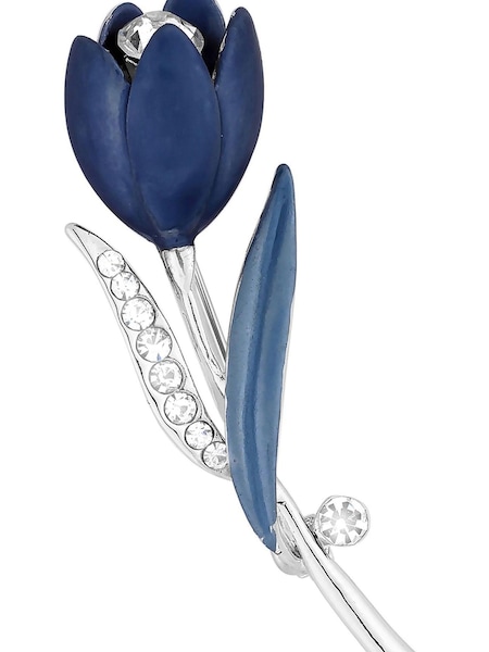 Jon Richard Silver Tone Gift Boxed Enamel Flower Brooch (N21491) | €18.50
