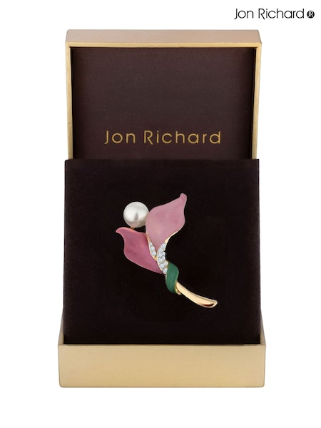 Jon Richard Gold Tone Gift Boxed Enamel Flower Brooch (N21495) | €20