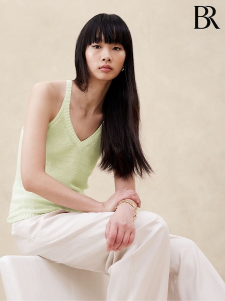 Banana Republic Green Teia Linen Tank Top (N21509) | €20.50