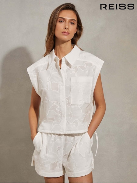 Reiss Nia Cotton Embroidered Shirt (N21558) | €186