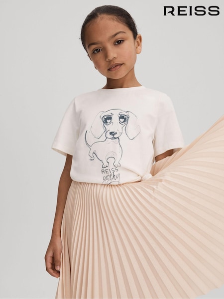Reiss Pink Azalea 9-13 yrs Pleated Asymmetric Skirt (N21653) | 404 QAR