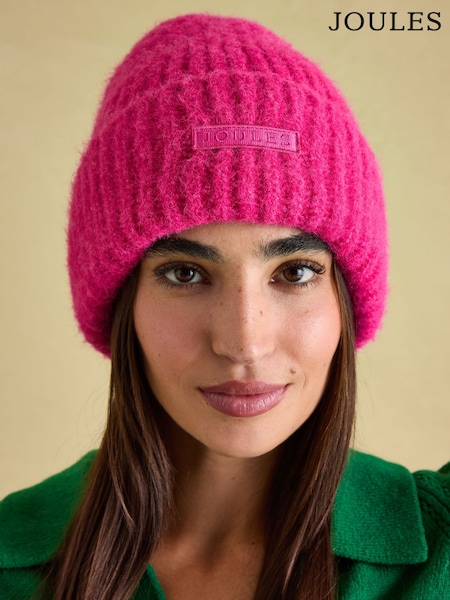 Joules Caversham Bright Pink Beanie Hat (N21744) | €15.50